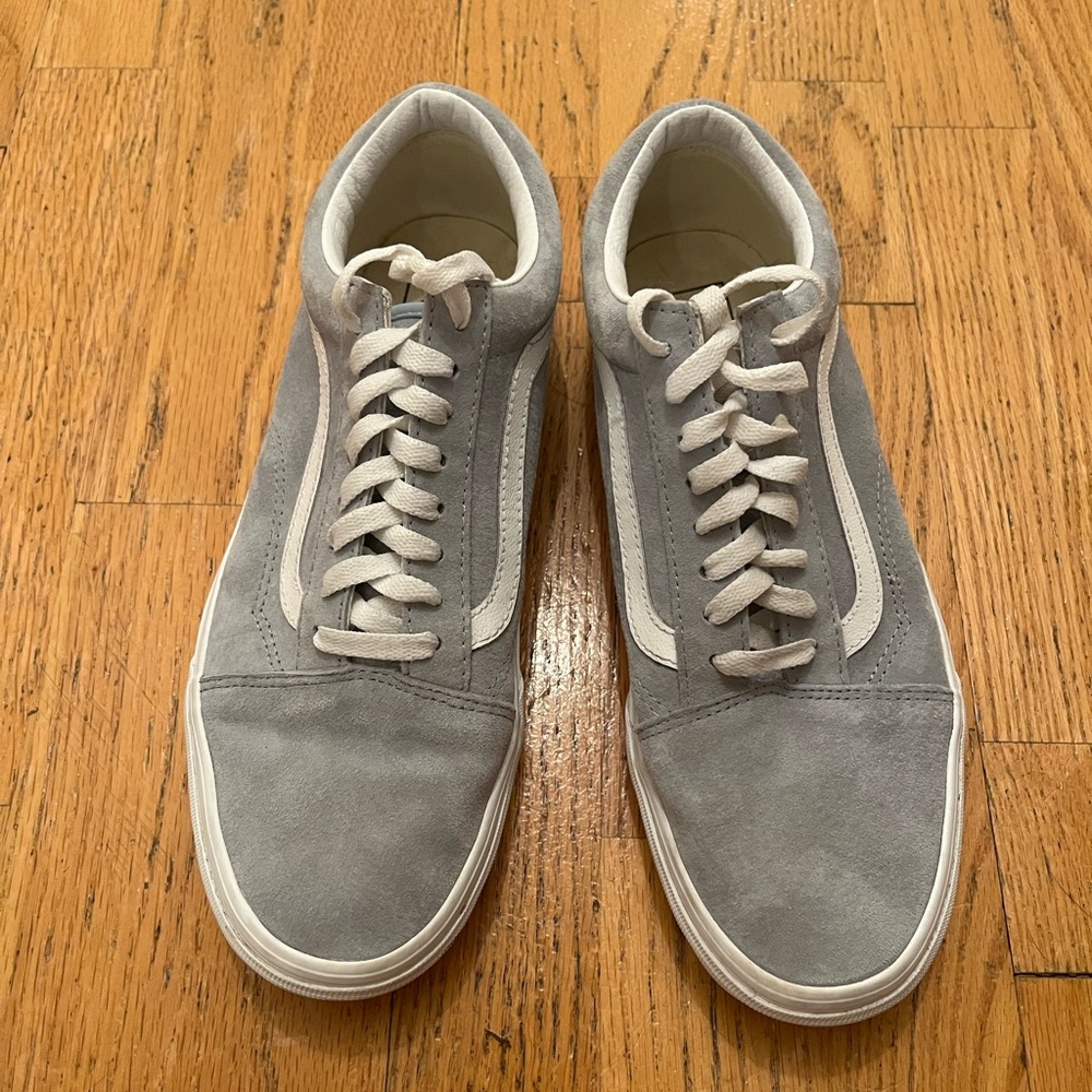 Vans pale blue suede old school skate shoes